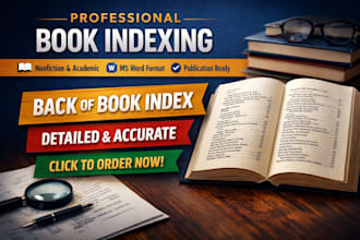 do professional book indexing and back of book index formatting in ms word