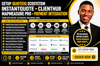 setup instantquote clienthub mapmeasure pro payment integration on quoteiq