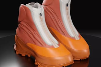 do 3d shoe modelling 3d shoe rendering, shoe concept design and animations