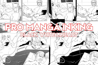 ink manga comic webtoon panels line art anime manhwa black white graphic novel