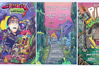design horror poster illustration for halloween party events