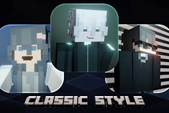 create a mojang style minecraft profile picture render