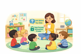 create early childhood education lesson plans curriculum custom kid illustration