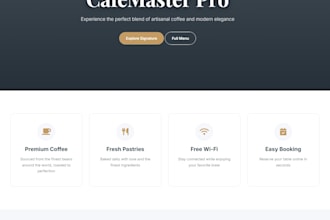 build a premium cafe management system with admin panel