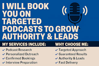 book you on targeted podcasts to grow authority and leads