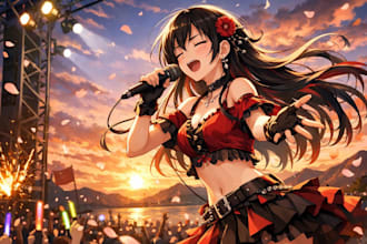 create custom anime song, ost, anime opening ending jpop, vtuber debut game ost