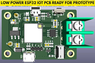 design low power esp32 iot pcb ready for prototype and manufacturing