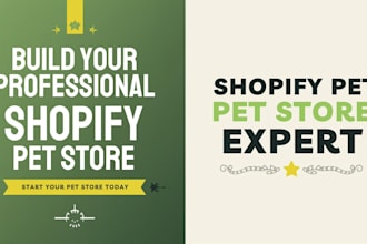 build pet shopify store and dropshipping website