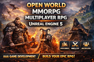 develop open world game, mmorpg multiplayer rpg in unreal engine 5
