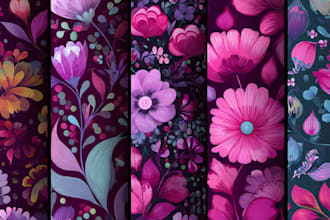 create seamless patterns of floral textil designs