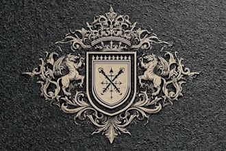 design luxury regal gothic heraldic family crest logo