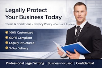 draft terms and conditions, privacy policy and  other docs for your website