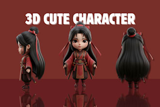 design professional 3d characters and detailed accessories