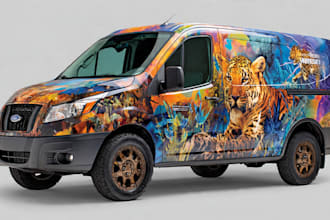 design a custom vehicle wrap, cars, pickups, trailers, etc