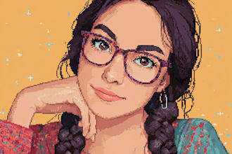 draw a marvelous pixel art portrait from your photo