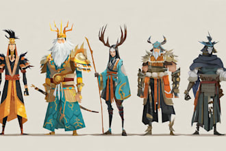 design unique 2d game characters