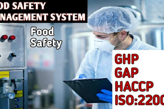 create haccp, haccp plan, gmp procedure and fda compliant documentation