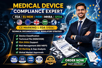 help with fda 510k ce marking eu mdr ivdr medical device compliance