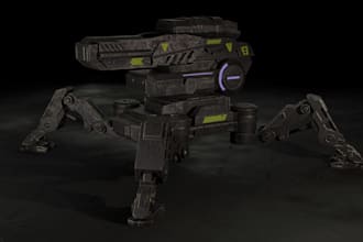 do sci fi 3d model for games and animations