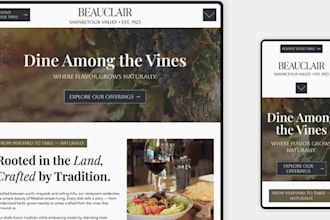design wix catering service website event chef website food service website