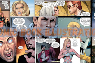 draw realistic comic book graphic novel nsfw comic art as a comic book artist