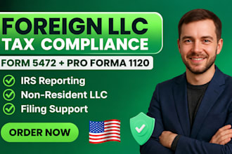 prepare and efile irs form 5472 and pro forma 1120 for foreign owned llc