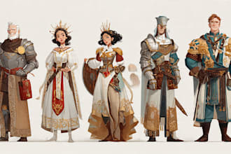 do dnd party, character art, or game art illustration
