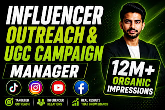 manage ugc influencer outreach and campaign for ecommerce brands on instagram
