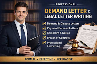 write a professional demand letter and legal correspondence