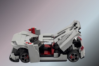 model 3d lego design , ship, minifigure, technic car, bike, with pdf instruction