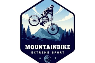 create perfect logo for your mountain bike or outdoor brand