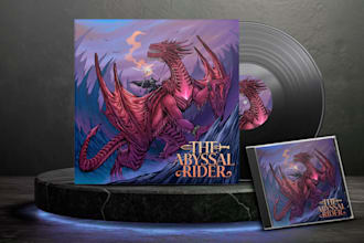 create  dark fantasy illustration for metal album covers