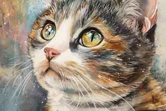 draw an awesome your pet into  pop art portrait style
