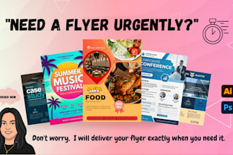 design a professional business or event flyer urgently