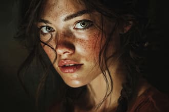 create realistic digital portrait illustration