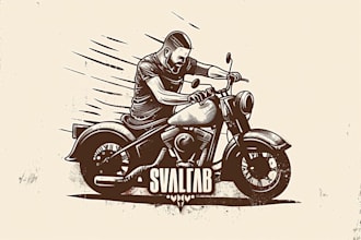 draw an illustration or logo into classic vintage style
