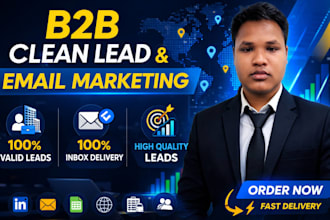 provide verified b2b lead generation and 100 inbox email marketing list