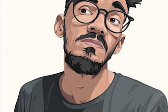 draw cartoon portrait in disney cartoon illustration