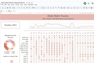 design a professional google sheets or excel dashboard