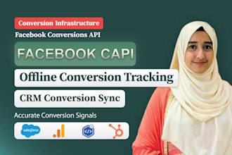 setup facebook capi with offline conversion tracking and CRM revenue integration
