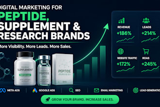 do digital marketing for peptide, supplement and research brands