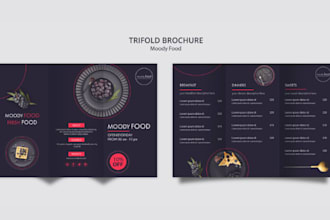 design cafe, bakery, and restaurant menu card