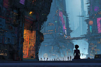 create cyberpunk character art