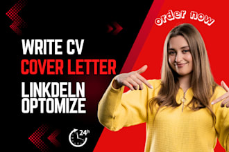 write and upgrade cv, creat cover letter and linkedin profile optimize services