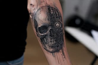 draw a realistic realism tattoo design for you