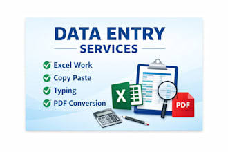 do accurate data entry, copy paste and excel typing work