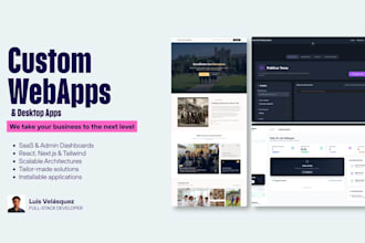 create a custom web portal, CRM, or admin dashboard
