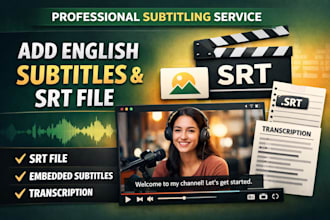 create accurate english or hindi subtitles with srt file