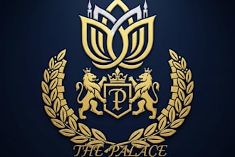 design an elegant and majestic palace logo for your brand