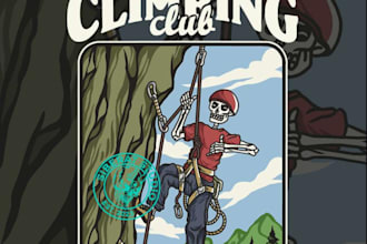 design a bold and dynamic climbing logo for your brand
